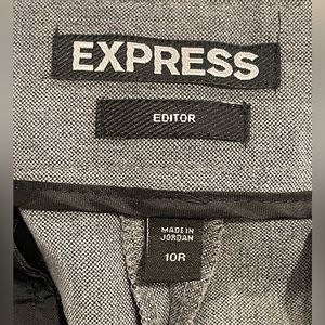 Express Editor women’s pant, gray, size 10 regular length.